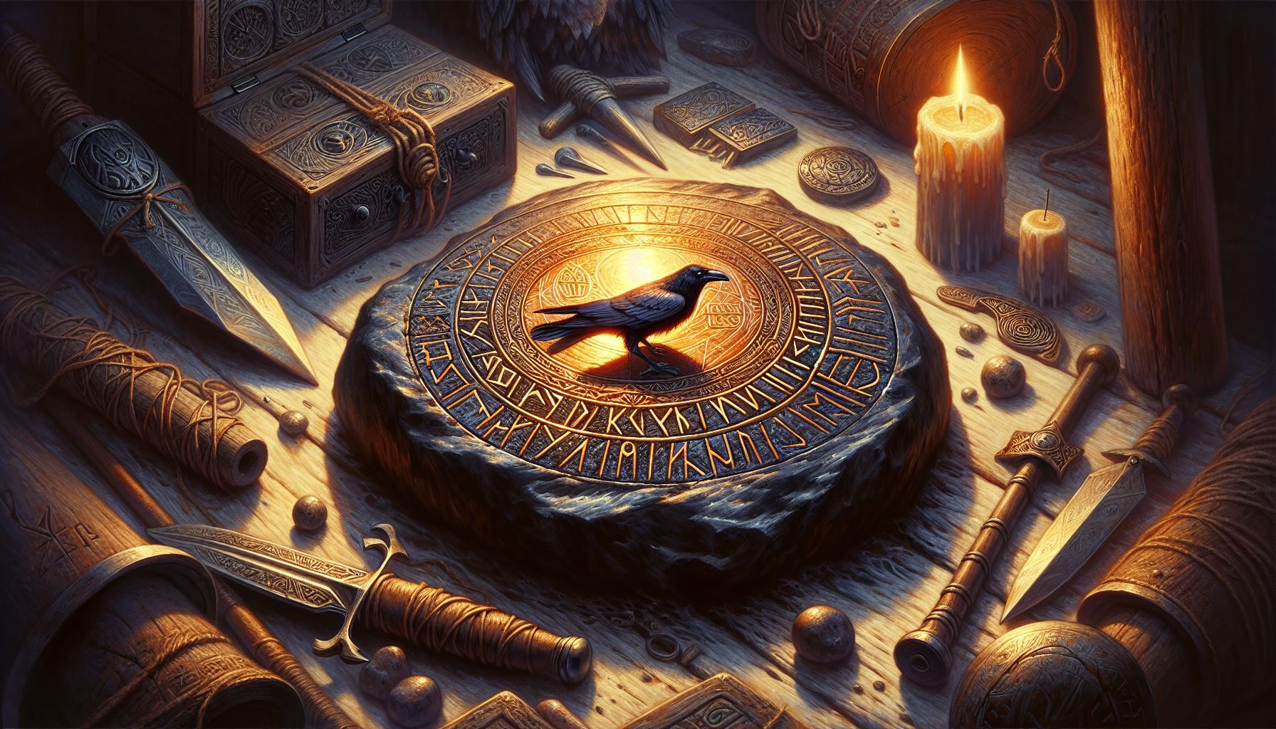Découverte du symbole du Corbeau Viking (Odin, Ragnar, etc)