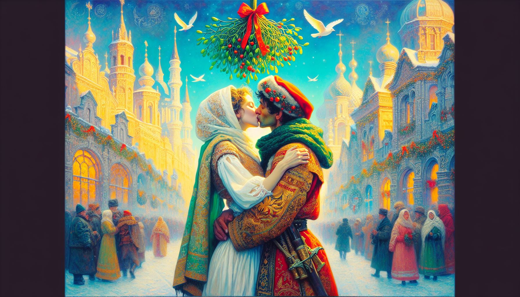 S'embrasser sous le Gui porte-bonheur : tradition d'Europe