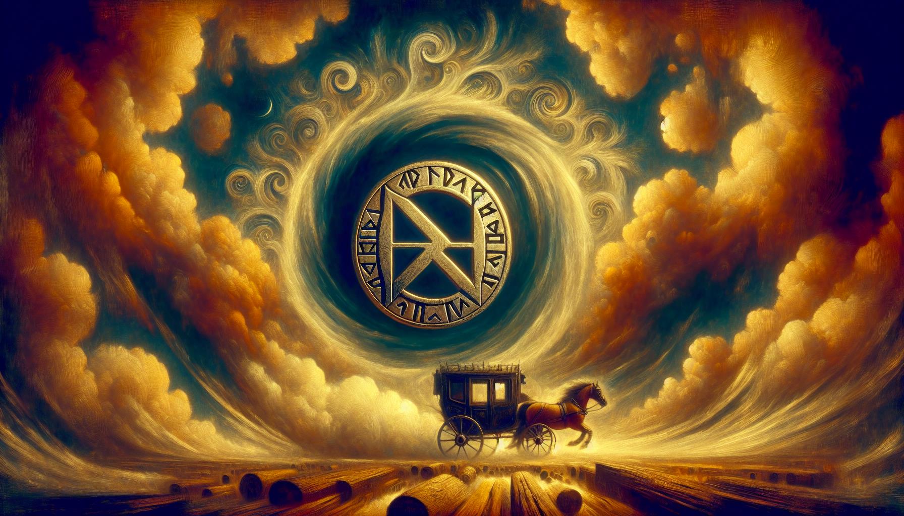 Raidho (ᚱ) : Rune de la roue, symbole des voyages, des mouvements et des changements
