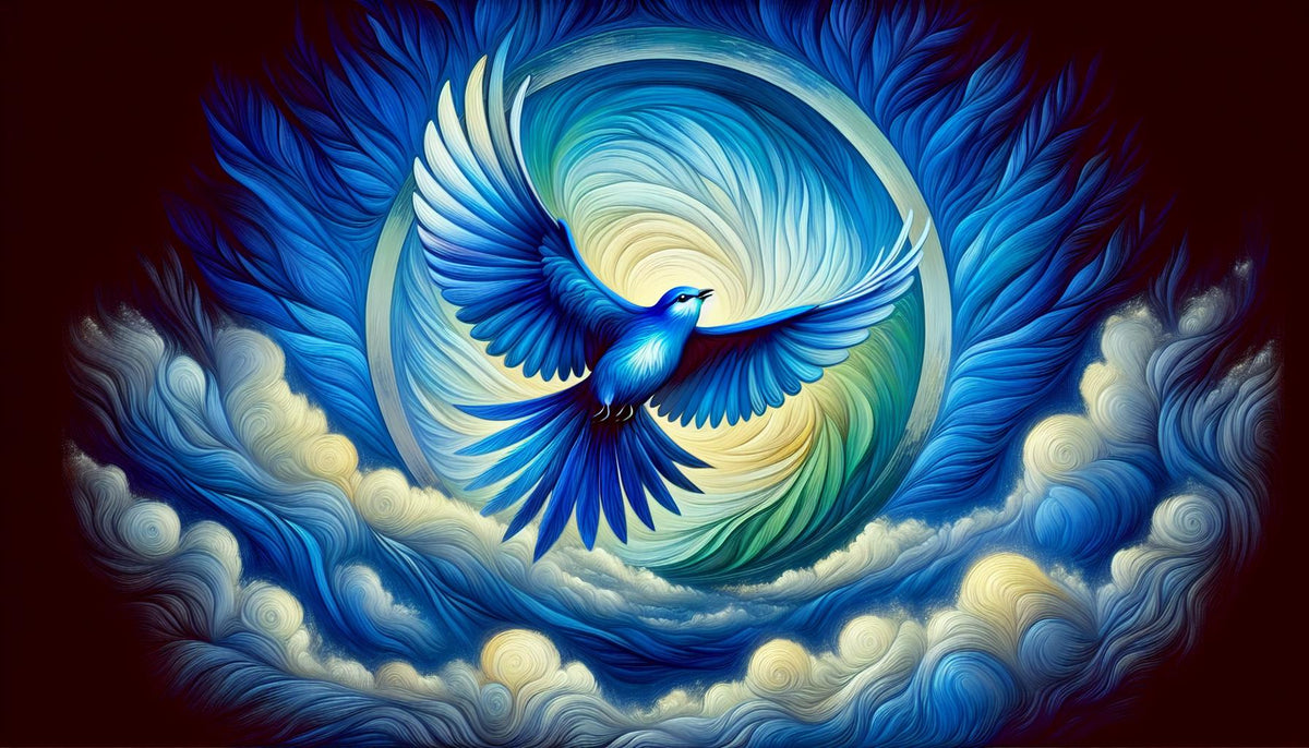 affiche oiseau bleu