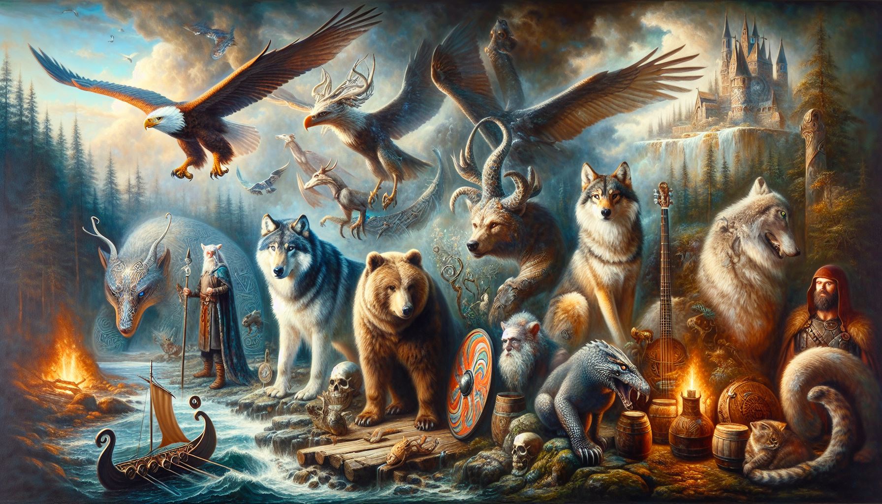 Animal Viking :  loup, ours, dragon, aigle, chat, etc (TOP #7)