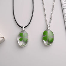 Cargar imagen en el visor de la galería, Collier "vrai" trèfle à 4 feuilles - image 3