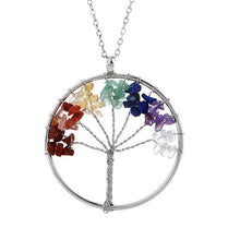 Charger l'image dans la galerie, Amulette de l'arbre aux pierres des sept chakras - image 2