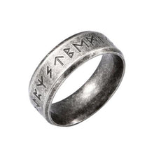 Charger l'image dans la galerie, Bague au style ancien gravée de runes - image 1