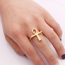Laden Sie das Bild in den Galerie-Viewer, Bague de l'Ankh égyptien - image 2