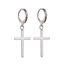 Charger l'image dans la galerie, Boucles d’oreille aux croix métallisées - image 1