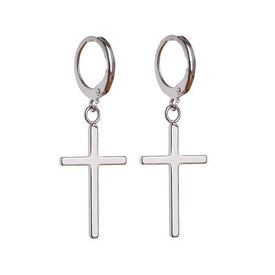 Boucles d’oreille aux croix métallisées - image 1