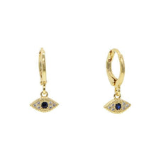 Load image into Gallery viewer, Boucles d'oreilles incrustées du Nazar Boncuk - image 1
