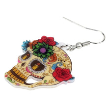 Charger l'image dans la galerie, Boucles d'oreilles mexicaines au "calavera" - image 3