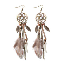 Charger l'image dans la galerie, Boucles d'oreilles plumes d'Amérique - image 2