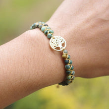 Charger l'image dans la galerie, Bracelet de l'arbre de vie aux pierres tressées - image 5