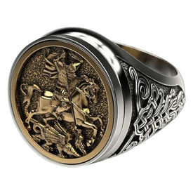 Chevalière de Saint Georges pourfendant le dragon - image 1