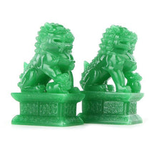 Cargar imagen en el visor de la galería, Paire de chiens fu en aventurine - image 2
