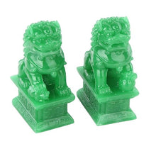 Cargar imagen en el visor de la galería, Paire de chiens fu en aventurine - image 1