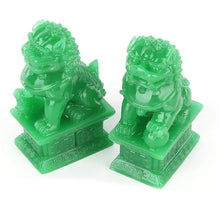 Cargar imagen en el visor de la galería, Paire de chiens fu en aventurine - image 3