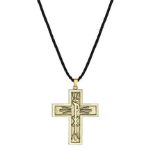 Laden Sie das Bild in den Galerie-Viewer, Pendentif à la croix gravée du Chrisme sauveur - image 1