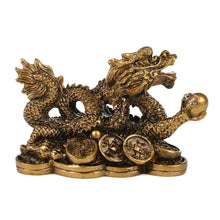 Charger l'image dans la galerie, Statue du dragon d'or tenant un globe - image 4