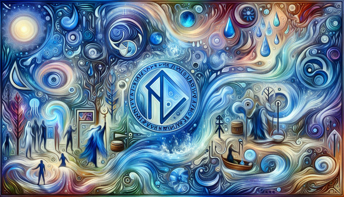 Emotion Runes Laguz (ᛚ) : Rune de l'eau, symbole de l'intuition, des émotions et de
