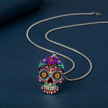 Cargar imagen en el visor de la galería, Collier de calavera mexicain - image 2