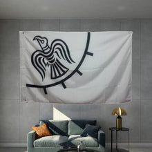 Cargar imagen en el visor de la galería, Bannière au corbeau (ou hrafnsmerki) - image 3