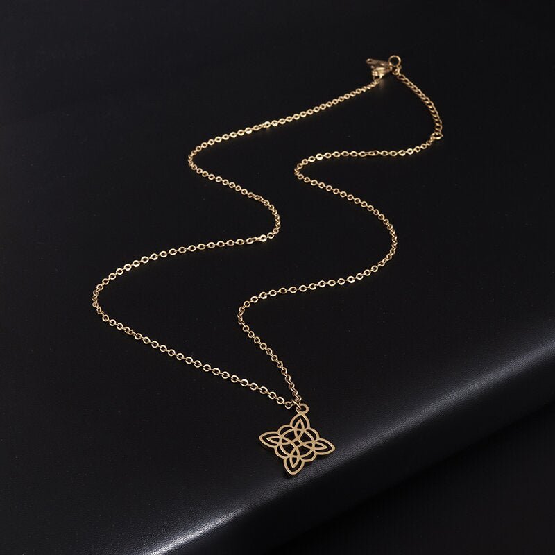 Collier Artémis Unisexe - Pendentif Lune, Déesse De La Chasse, Amulette Mythique, Chaîne Corde, Acier Inoxydable 316L