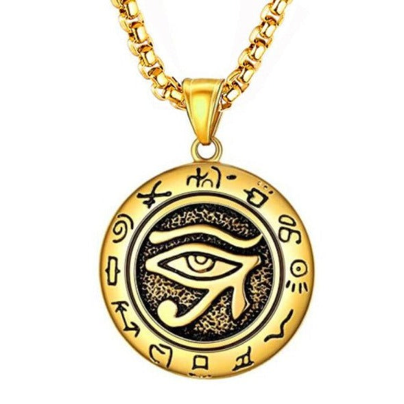 Amulette de l'oeil d'Horus décorée de glyphes - image 1