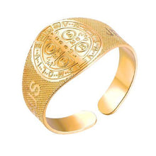 Cargar imagen en el visor de la galería, Bague à la médaille de Saint Benoit - image 1