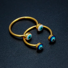 Cargar imagen en el visor de la galería, Bague au double Nazar Boncuk - image 5