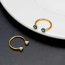 Cargar imagen en el visor de la galería, Bague au double Nazar Boncuk - image 4