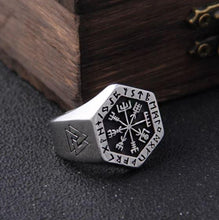 Cargar imagen en el visor de la galería, Bague avec le Vegvisir - image 5
