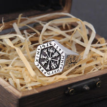 Cargar imagen en el visor de la galería, Bague avec le Vegvisir - image 3
