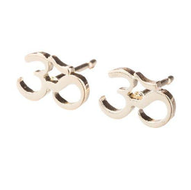 Boucles d'oreille du Om minimaliste - image 1