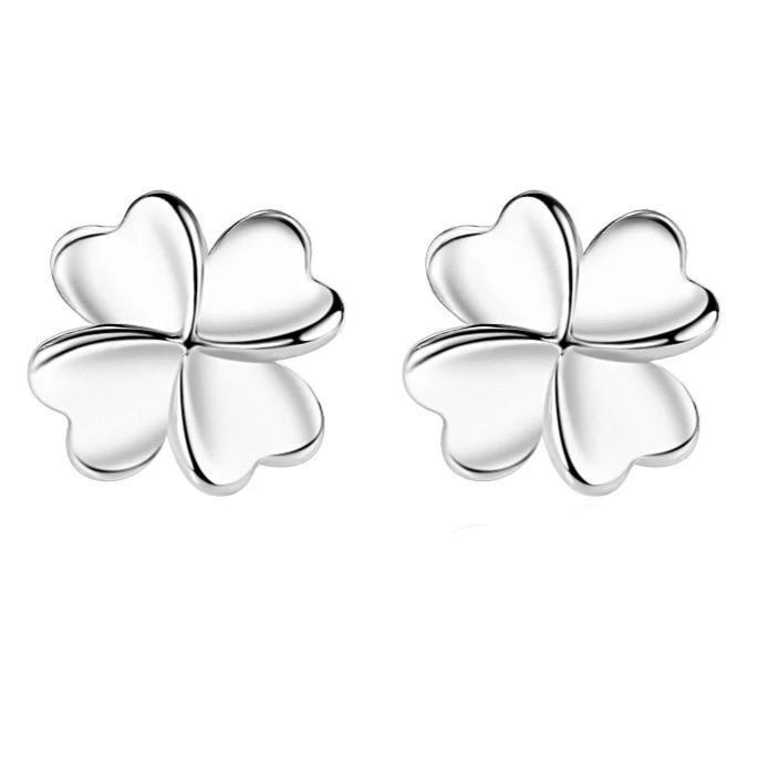 Boucles d'oreille trèfle à 4 feuilles - image 1