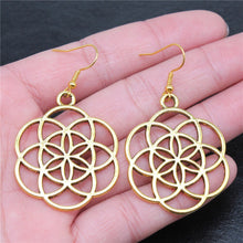 Cargar imagen en el visor de la galería, Boucles d&#39;oreilles fleur de vie - image 5