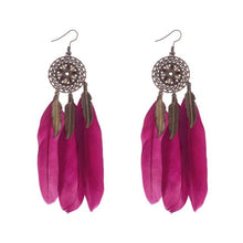 Cargar imagen en el visor de la galería, Boucles d&#39;oreilles plumes d&#39;Amérique - image 7
