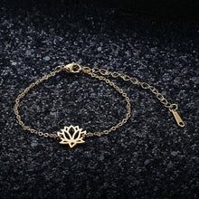 Cargar imagen en el visor de la galería, Bracelet au lotus fin - image 3