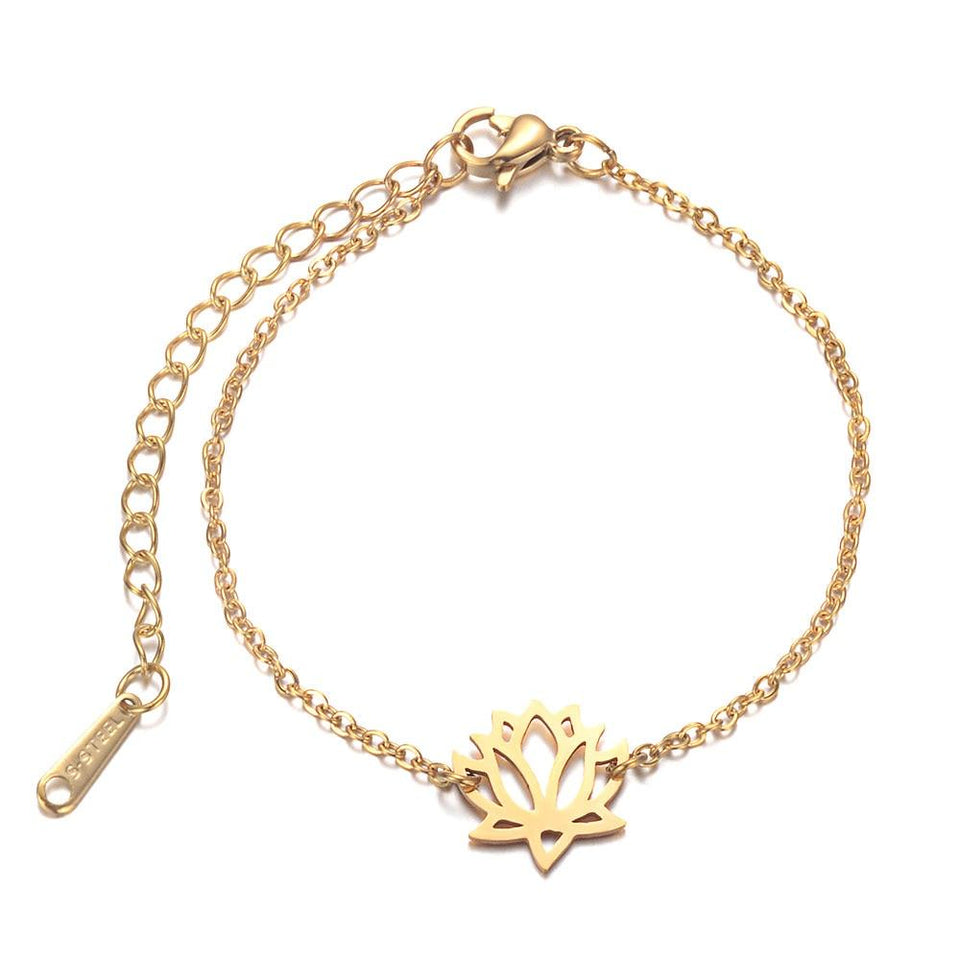 Bracelet au lotus fin - image 1