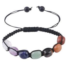 Bracelet aux pierres rondes des sept chakras - image 1