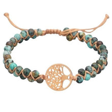 Cargar imagen en el visor de la galería, Bracelet de l&#39;arbre de vie aux pierres tressées - image 1