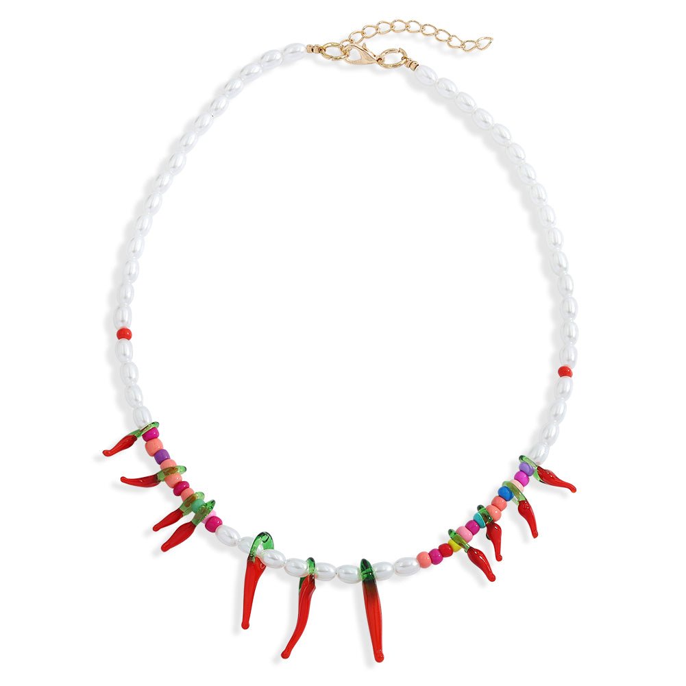 Collier aux cornicellos colorés - image 1