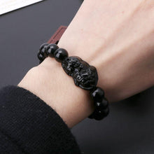 Cargar imagen en el visor de la galería, Bracelet &quot;Pi Xiu&quot; en obsidienne - image 3