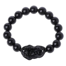Cargar imagen en el visor de la galería, Bracelet &quot;Pi Xiu&quot; en obsidienne - image 1