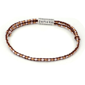 Bracelet tibétain en bois avec mantras - La Porte Du Bonheur