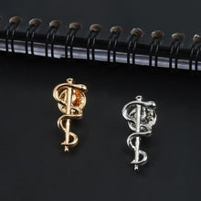 Cargar imagen en el visor de la galería, Broche du bâton d&#39;Asclépios - image 6