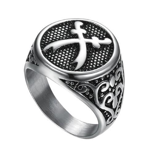 Chevalière aux deux cimeterres arabes - image 1