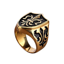 Cargar imagen en el visor de la galería, Chevalière avec une fleur de lys - image 1