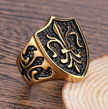 Cargar imagen en el visor de la galería, Chevalière avec une fleur de lys - image 3