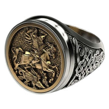 Cargar imagen en el visor de la galería, Chevalière de Saint Georges pourfendant le dragon - image 1