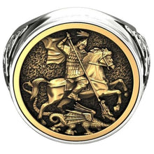 Cargar imagen en el visor de la galería, Chevalière de Saint Georges pourfendant le dragon - image 2