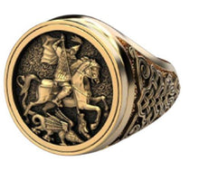 Cargar imagen en el visor de la galería, Chevalière de Saint Georges pourfendant le dragon - image 4